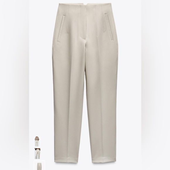 Zara Pants - Zara Cream High Waisted Pants